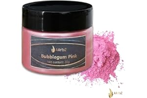 AArtsZ Colorante in resina epossidica, rosa bubblegum, 20 grammi, polvere di mica metallizzata, pigmento, qualità cosmetica, vernice lucidalabbra livello