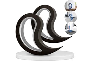 Stoppy Ogranicznik do drzwi i okien, wielofunkcyjny klin, wygodny hak do drzwi, blokada okienna, utrzymywanie drzwi i okien otwartych, akcesoria domowe i biurowe, czarny, 2 szt.
