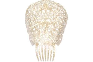 DYSMAD Costumizate! Peineta para madrina y Semana Santa de Metacrilato, 28 cm x 20 cm. Especial para eventos formales, ocaiosnes especiales y fiestas tradicionales. (Crema Oscuro)