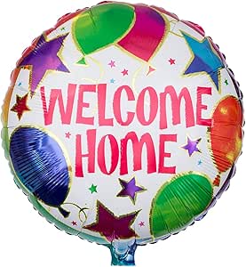 Ballongruesse - Folienballon Welcome Home (45cm gasgefüllt im Karton) tolles Willkommensgeschenk ...