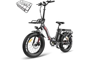 Fafrees F20 MAX - Bicicleta eléctrica para hombre de 20 pulgadas, 48 V, 22,5 Ah, batería Fatbike Ebike plegable, bicicleta eléctrica para mujer, bicicleta eléctrica de montaña, luz de freno Shimano 7S