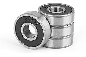 JESUSTREE 4 Pièces 608-2RS Roulement à Billes à Double Étanchéité 8x22x7mm, sans frottement, Acier au Chrome et Pré-lubrifiés, pour Skateboard, Scooter Miniature, Planches de Skate, patins à roulettes