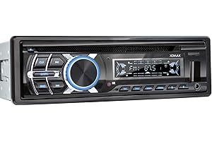 XOMAX XM-CDB624 Autoradio avec Lecteur CD I Bluetooth I RDS Radio Tuner I USB, Micro SD I 2X AUX I 7 Couleurs d'éclairage réglable I 1 DIN