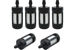 LITETOUR Filtro de combustible de reemplazo de 6 piezas para Poulan Husqvarna Stihl Chainsaw 2 Cycle Small Engine 0.2" (5mm) ID Fuel Line Fuel Filter for Trimmer Brush Cutter Leaf Blower Lawnmower