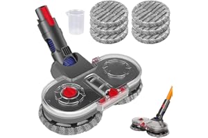 ASDAZRXY Eléctrica Cabeza de Mopa Accesorio para Dyson V7 V8 V10 V11 V15, Cabezal de Trapeador Eléctrica, con 150 ml Tanque de Agua con 6 Almohadillas de Trapeador