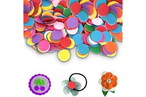 HERCHR almohadillas de fieltro redondas para manualidades, Círculos de Fieltro Artesanal, No Tejido Farbic Forma Redonda Artesanía DIY Apliques, almohadillas de fieltro multicolor(2.5cm （500 piezas）)