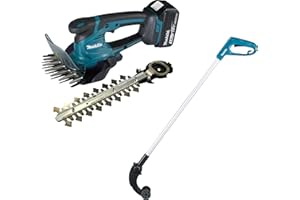 Makita DUM604RFX1 Cisaille à Gazon sans Fil 18 V/3,0 Ah 1 Batterie + Chargeur avec rallonge de poignée avec Rouleau
