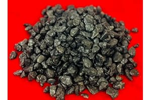 Indian Consigners Natural Crushed Polished Tumbled Gem Stone Chips, Decoration & Healing Crystals (Black Tourmaline)