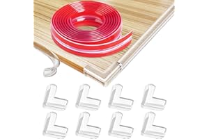 ‎PHANTASY Phantasy® Kantenschutz aus PVC, 6 Meter mit 8 Eckenschutz, Eckenschutz Kantenschutz Selbstklebend Tischkantenschutz mit Kleber schützt Babys, Kinder & ältere Menschen