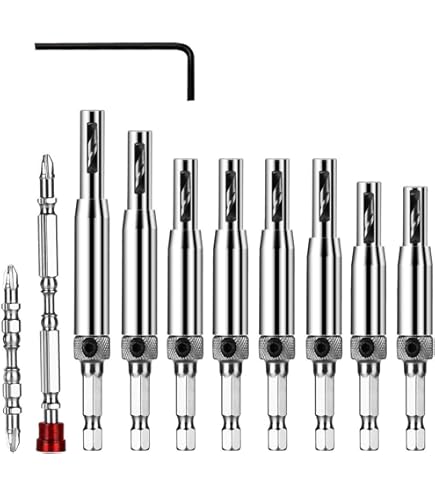 SOTECH 3 Pièces Foret De Centrage 2,7 Mm HSS4241 Acier Avec Tige Hexagonale Charnière