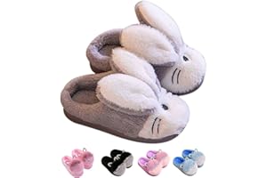 Aggroot Hiver Peluche Pantoufles Fille Pantoufle Garçon Chaussons de Maison Chaudes en Coton Chaussures Maison Pantoufles Animal d'intérieur Souple Antidérapants
