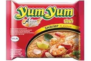 FIMILLA MARKET Yumyum Nouilles Instantanées aux Crevettes, Soupe de Nouille saveur Crevettes 60g (Carton de 60 sachets)
