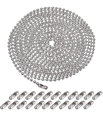 Shapenty Stainless Steel Bead Ball Chain Connector Clasps Replacement Connector For Keychain - View #3