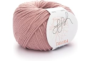 ‎GGH ggh Tavira - 100% Baumwolle - Lauflänge 80m auf 50g - Nadelstärke 4-5 - Wolle zum Stricken oder Häkeln geeignet - Farbe 040 - Rosenholz