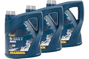 MVH BOCKAUF Motoröl Motor Öl für 4-Takt Traktoren Rasenmäher Agro SAE 30 MANNOL API SG 3 X 4 Liter
