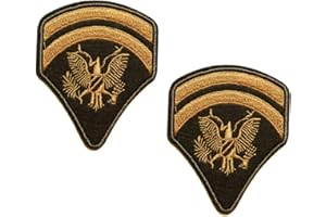 topt mili 2 ecusson Sergent Aigle us Army USA 7,5x6cm Grade Insigne Kaki doré