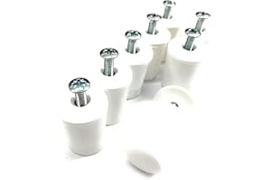 SELVE Butée de volet roulant 40 mm/28 mm fermé/ouvert, blanc ou gris avec Vis et rondelle (4 paires de 28 mm blanc fermé).