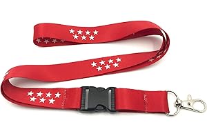 TARJA 73 Lanyard Personalizado con la Bandera de la Comunidad Autónoma de Madrid - Ideal para Teléfono, Llaves y Tarjeta de Identificación: Llavero Extraíble