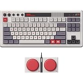 8Bitdo Retro Mekanik Klavye, Bluetooth/2.4G/USB-C Sıcak Değiştirilebilir Oyun Klavyesi, 87 Tuşlu, Windows ve Android i&ccedil;in &Ccedil;if