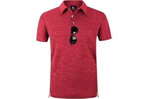 geeksport Poloshirts Herren Kurzarm Tennis Slim Fit Golf Polo Shirt Männer Sport Schnelltrocknend Atmungsaktiv Polohemd Sommer Outdoor Golf T-Shirt