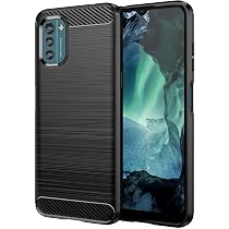 Folmecket Hülle Für Nokia G21/G11 – Karbonfaser-Optik, Stoßsicher, Kratzfest, Aus TPU & PC, In Schwarz