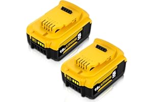 Goodexo 2X Batteries Replacement for Dewalt Battery 18V 5.0Ah DCB180 DCB181 DCB182 DCB184 DCB201 DCB200 for Dewalt Battery 18V