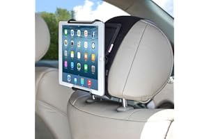 TFY Uniwersalny uchwyt na zagłówek samochodowy z regulowanym kątem zaciskiem do tabletów 6-12,9 cala