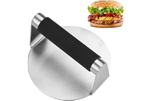 LCXCXY Smash Burger, Acero Inoxidable Extra Grueso.Prensa Hamburguesas, Asas Extra de Silicona.Smasher, aplastador de Hamburguesas, fácil de Limpiar y Usar, Esencial en la Cocina Gourmet.