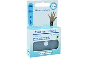 SCARLET BIJOUX Lot de 2 bandes d'acupression Scarlet health - Modèle « Sea » - Élastiques - Idéales pour stimuler les points d'acupression chez les adultes et les enfants