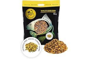 Carp Target Gekochter Mais Hanf Raps Particle - Angelfertig Mix - Fertiger Fisch Grundfutter - Lockfutter - Groundbait - Karpfenfutter Angeln - Anfüttern - Grundfutter Karpfen - Angelfutter