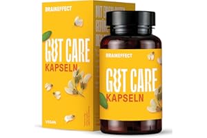 ‎BRAINEFFECT BRAINEFFECT GUT CARE – Probiotika Pulver mit 20 Mrd. Bakterienkulturen Bifidobacterium & Lactobacillius, Calcium, Vitamin B6 & B12 zur Unterstützung der Darmgesundheit – 60 Kapseln