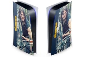 Head Case Designs sous Licence Officielle AMC The Walking Dead Daryl Action d'épier Daryl Dixon Graphiques Vinyle Plaque Frontale Autocollant De Jeu Peau Compatible avec PS5 Digital Edition Console