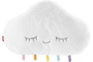 Fisher-Price Mon Nuage Dodo, veilleuse peluche pour bébé avec attache pour berceau, musique et lumières, dès la naissance, GJD44