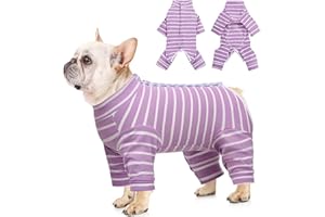 Dolahovy Traje Recuperación para Perros, Post Operatorio Protector Heridas para Mascotas Chaleco Recuperación Quirúrgico Perro Body para Macho Femenino Gatos Perros Pequeños Medianos (S, Púrpura)