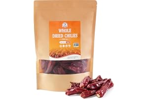 52USA Szechuan Red Dried Chilli, Whole Chili, Mild Spicy Chinese Chili, 4 oz (Mildly Spicy)