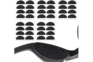 BNXF 20 Pairs Eyeglass Nose Pads,D-Shape Soft Foam Self-Adhesive Nose Pads,Anti-Slip Sponge Glasses Nose Pads,Soft Foam D Shape Anti Slip Nose Pads,Anti Slip Nose Pads for Sunglasses, Glasses (Black)