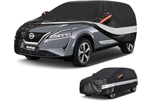 Holthly Funda Coche Exterior SUV para Nissan Qashqai(2007-2025),Funda Coche 10 Capas de Protección,Cubre Coche 100% Impermeable,Antipolvo,Cortaviento,Impermeable a la Lluvia,Protección UV.