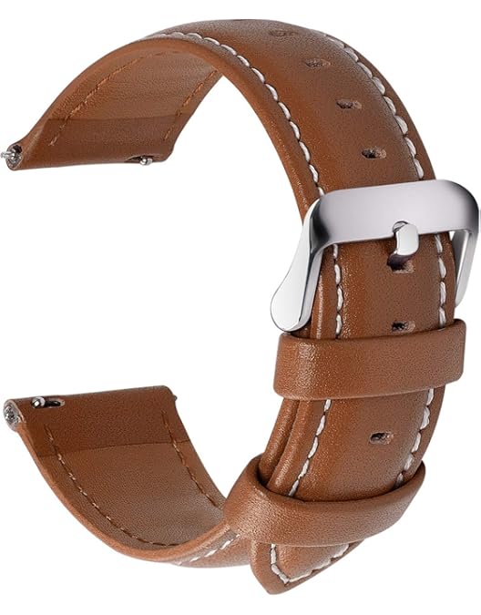 Fullmosa Skórzany pasek do zegarka, klasyczny woskowy skórzany