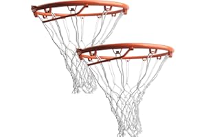 SIVENKE 2 juegos de red de nailon de repuesto para baloncesto con 12 agujeros estándar para canasta de baloncesto para entrenamiento al aire libre