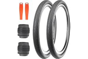 ZUKKA Juego de Par de Neumáticos de Bicicleta 26/27.5 x 2.125 Pulgada Plegable Neumáticos 30 TPI Bicicletas Abrigo para Bicicleta de Carretera, Bicicleta de Montaña, Bicicleta E Bike, Suciedad Offroad
