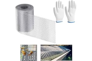 WUYUE HUA 15CMX600CM Protection de gouttière en maille d'aluminium robuste pour gouttières - Pour découpe de feuilles - 15 x 600 cm