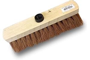 Lot de 10 balais de ménage en Fibres de Coco Naturel | Longueur 29 cm | Semelle Bois | Douille vissante Plastique | sans Manche | Kibros 2050x10