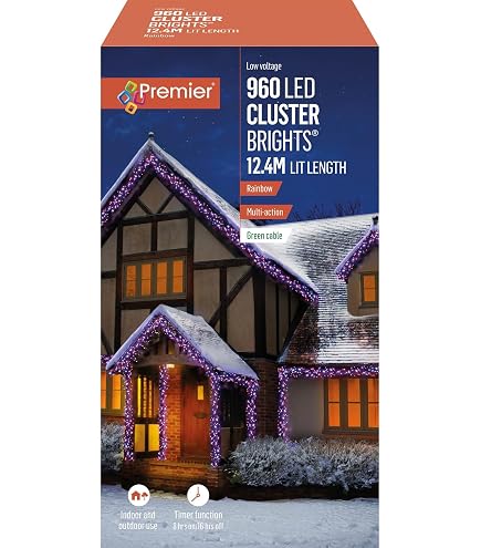 Premier Ultrabrights Türgirlande – 5,5 M, 800 LEDs, Weiß, Mit Kabel