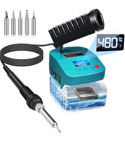 Fer à Souder 80 W Avec écran LCD - Température Réglable 380-480°C - Pour Bricolage Et Réparation électronique