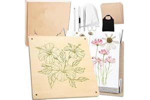DEFRESIT Prensa de flores grande para adultos y niños, 28 x 28 cm, kit de prensado de flores de madera de 10 capas con bolsa de almacenamiento, kit de prensa de madera para bricolaje, regalo para amantes de