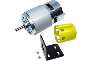 COGGUEE 12V 24V 7500-15000rpm Ball Bearing Large Torque High Speed Double Shaft Motor High Power Low Noise Motor for Circular Saw DIY Drill (775 DC Motor)