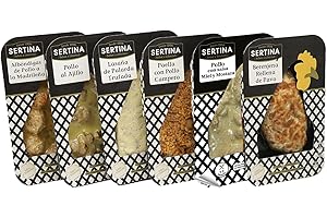 DESDE 1956 SERTINA SABOR A LIBERTAD Sertina Platos Preparados Gourmet Pack SURTIDO MIX de 6 x 350g - Pollo con miel y mostaza, y al ajillo, Lasaña Pularda, Albóndigas a la Madrileña, Berenjenas Rellenas y Paella Valenciana.