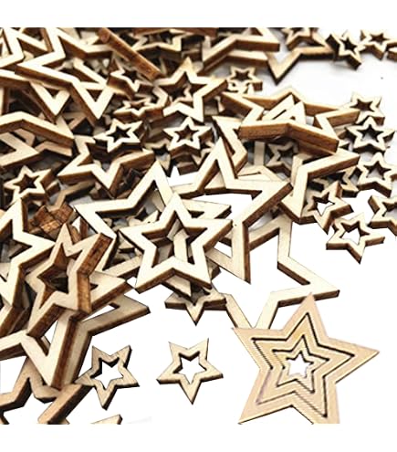 Produktbild von Holz Konfetti Streudeko 100 Stück Weihnachts Tischdeko - Holz Konfetti Mit Rentier & Schneeflocken Für Festliche Dekoration Festliches Streudeko