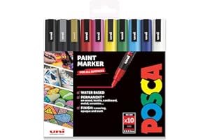 Posca - PC-3M - Pennarelli per pittura artistica, 0,9-1,3 mm, confezione da 10