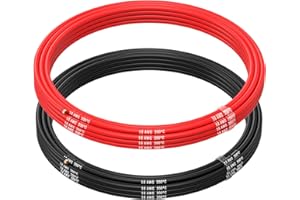 ‎MMOBIEL MMOBIEL 16 AWG silikonowy kabel elektroniczny – 16 G (1,31 mm²), ocynkowany kabel miedziany – 2 oddzielne kable czerwone i czarne, każdy 2,5 m / 8,2 stopy do RC, dronów, drukarek 3D, baterii, kabli